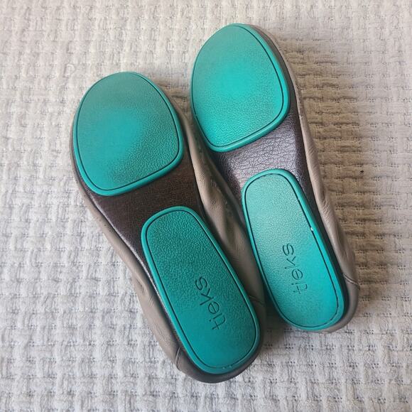 Tieks Ballerina Brown Beige Flats Womans Size 8 - Picture 6 of 8